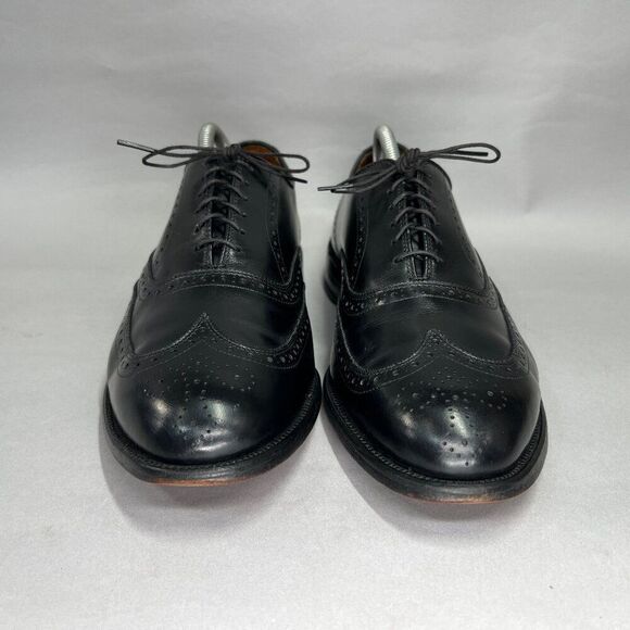 Allen Edmonds Chester‎ Oxfords Men\'s Size 10 Black Leather Wingtip Dress Shoes